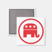 共和党のパーティー政治的シンボル(象) マグネット (正面/裏面)