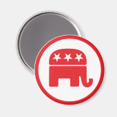 共和党のパーティー政治的シンボル(象) マグネット (正面/裏面)
