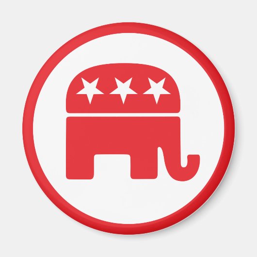 共和党のパーティー政治的シンボル(象) マグネット (正面)