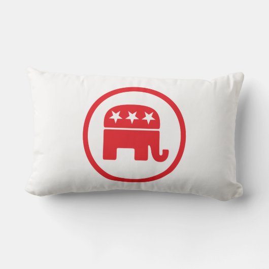 共和党のパーティー政治的シンボル(象) ランバークッション (裏面)
