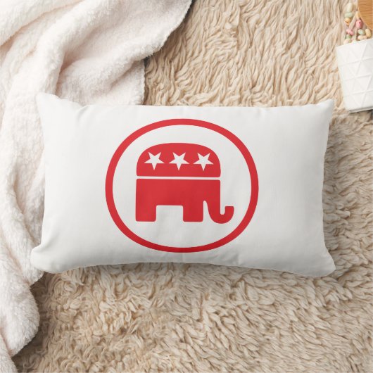 共和党のパーティー政治的シンボル(象) ランバークッション (ブランケット)
