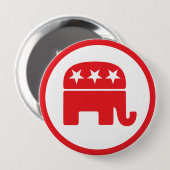共和党のパーティー政治的シンボル（象） 缶バッジ (正面&裏面)