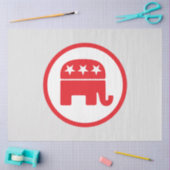 共和党のパーティー政治的シンボル(象) 薄葉紙 (クラフト)