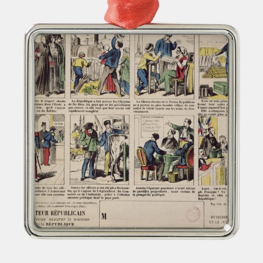 共和党のプロパガンダ メタルオーナメント (正面)