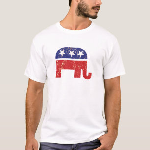 共和党の元の象動揺してなタン Tシャツ