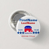 共和党の円形ボタンのテンプレート 缶バッジ (正面&裏面)