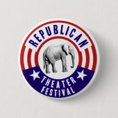 共和党の劇場のフェスティバルのヴィンテージボタン 缶バッジ (正面)