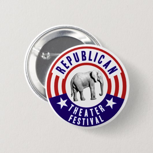 共和党の劇場のフェスティバルのヴィンテージボタン 缶バッジ (正面&裏面)