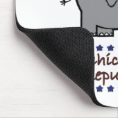 共和党の口を開くためのチキン マウスパッド (コーナー)