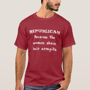 共和党の女性の髭そりのTシャツ Tシャツ