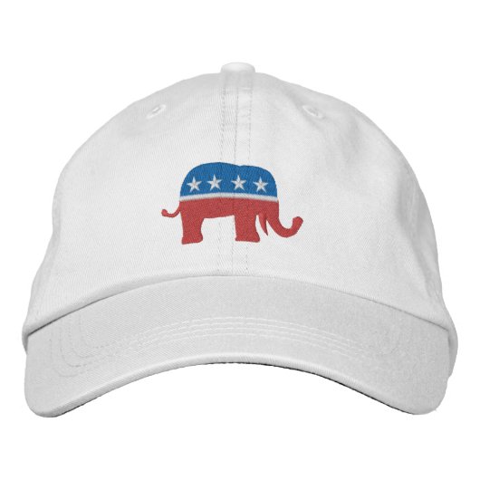 共和党の愛国心/SRFによる選挙上限 刺繍入りキャップ (正面)