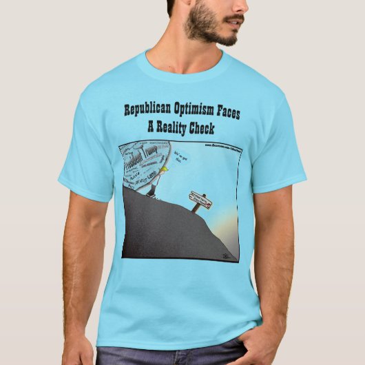 共和党の楽観主義の男性のTシャツ Tシャツ (正面)