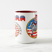 共和党の神がアメリカドーナツを祝福 マグカップ (中央)