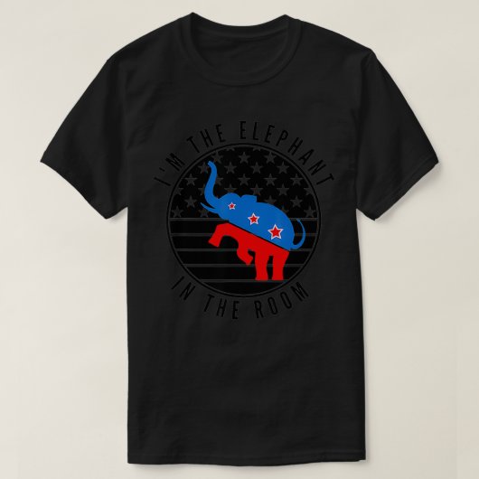 共和党の私はコンサーカティ部屋の象だ Tシャツ (デザイン正面)