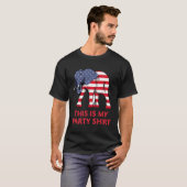 共和党の象これは私のピーだ Tシャツ (正面フル)