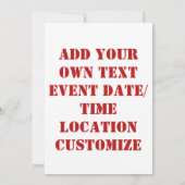 共和党の象のロゴ 招待状 (裏面)