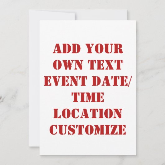 共和党の象のロゴ 招待状 (裏面)