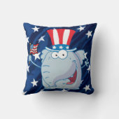 共和党の象の耳枕 クッション (裏面)