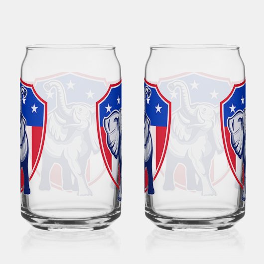 共和党の象 ガラス缶 (右)