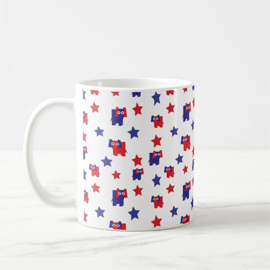 共和党の象 コーヒーマグカップ (左)