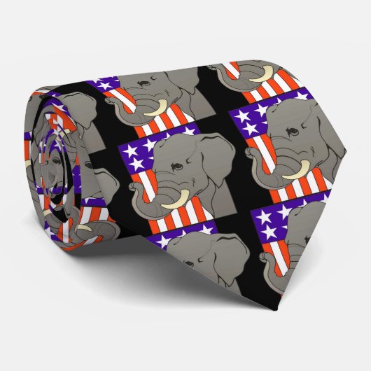 共和党の象 ネクタイ (ロール)