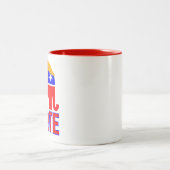 共和党の象 投票 トランプ 2020 ツートーンマグカップ (中央)