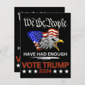 共和党の賛成票トランプ2024我々の人々 エンクロージャーカード (正面/裏面)