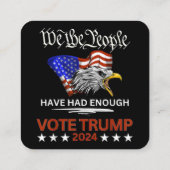 共和党の賛成票トランプ2024我々の人々 スクエア名刺 (裏面)