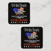 共和党の賛成票トランプ2024我々の人々 スクエア名刺 (正面/裏面)