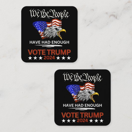共和党の賛成票トランプ2024我々の人々 スクエア名刺 (正面/裏面)