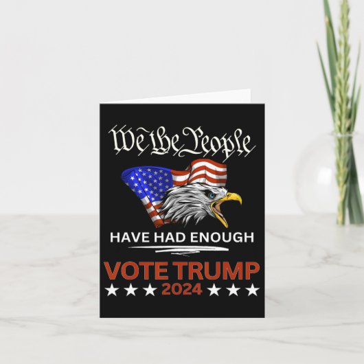 共和党の賛成票トランプ2024我々国民がある カード (正面)