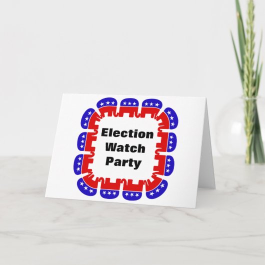 共和党の選挙監視パーティー カード (正面)