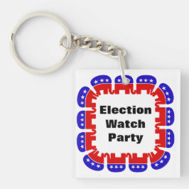 共和党の選挙監視パーティー キーホルダー