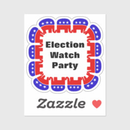 共和党の選挙監視パーティー シール