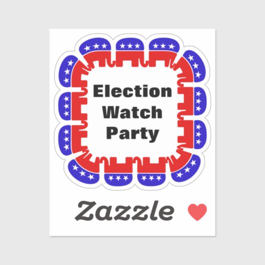 共和党の選挙監視パーティー シール (シート)