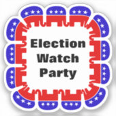 共和党の選挙監視パーティー シール (正面)