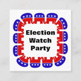 共和党の選挙監視パーティー スクエア名刺