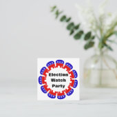 共和党の選挙監視パーティー スクエア名刺 (スタンド正面)