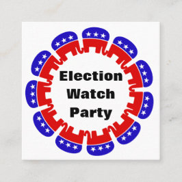 共和党の選挙監視パーティー スクエア名刺