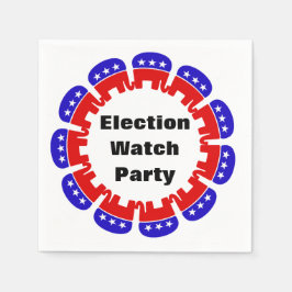 共和党の選挙監視パーティー スタンダードカクテルナプキン