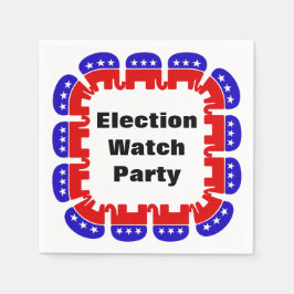 共和党の選挙監視パーティー スタンダードカクテルナプキン