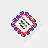 共和党の選挙監視パーティー スタンダードカクテルナプキン (角)