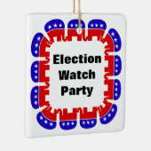 共和党の選挙監視パーティー セラミックオーナメント (右)