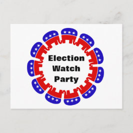 共和党の選挙監視パーティー ポストカード