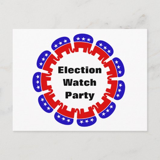 共和党の選挙監視パーティー ポストカード (正面)