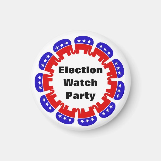共和党の選挙監視パーティー マグネット (正面)
