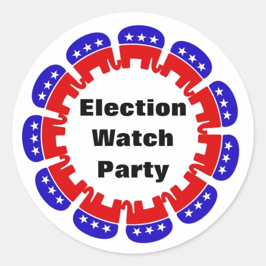 共和党の選挙監視パーティー ラウンドシール (正面)