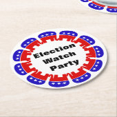共和党の選挙監視パーティー ラウンドペーパーコースター (アングル)