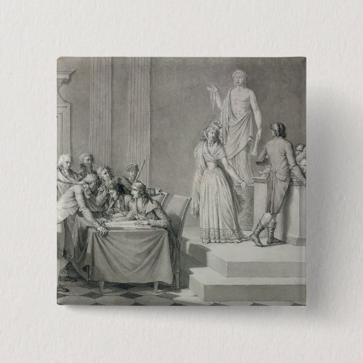 共和党の離婚 缶バッジ (正面)