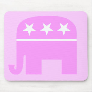 共和党のConservative Woman女性ピンク象 マウスパッド